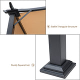 Outsunny 8' x 10' Retractable Pergola Canopy Steel Frame Polyester Fabric Gazebo with Retractable Canopy Shade Awning Outsunny