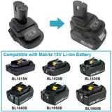 QINIZX Battery Adapter for Makita 18 Volt NiCad & NiMh Cordless Power Tools, Convert Makita BL1830B BL1850 BL1860 BL1840B 18V Lithium-Ion Battery to Makita 18V Ni-Cd/Ni-Mh Battery Converter QINIZX