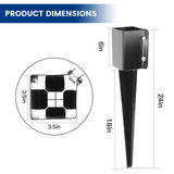 TIyneayle 6 Pack 4x4 Fence Post Anchor Ground Spike Mailbox Fence Post Spikes Stakes TIyneayle