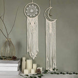RQWZBCHX Macrame Dream Catcher Kits for Adults Beginners, 2PCS Macrame Wall Hanging Supplies RQWZBCHX