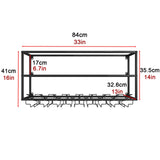 AKOGG Modern Wine Rack Wall Mounted with Glass Holder,Metal Liquor Shelf, Floating Bar Shelves,Liquor Bottle Display Shelf,Hanging Large Capacity Wine Storage Racks for Home Kitchen Dining Room AKOGG