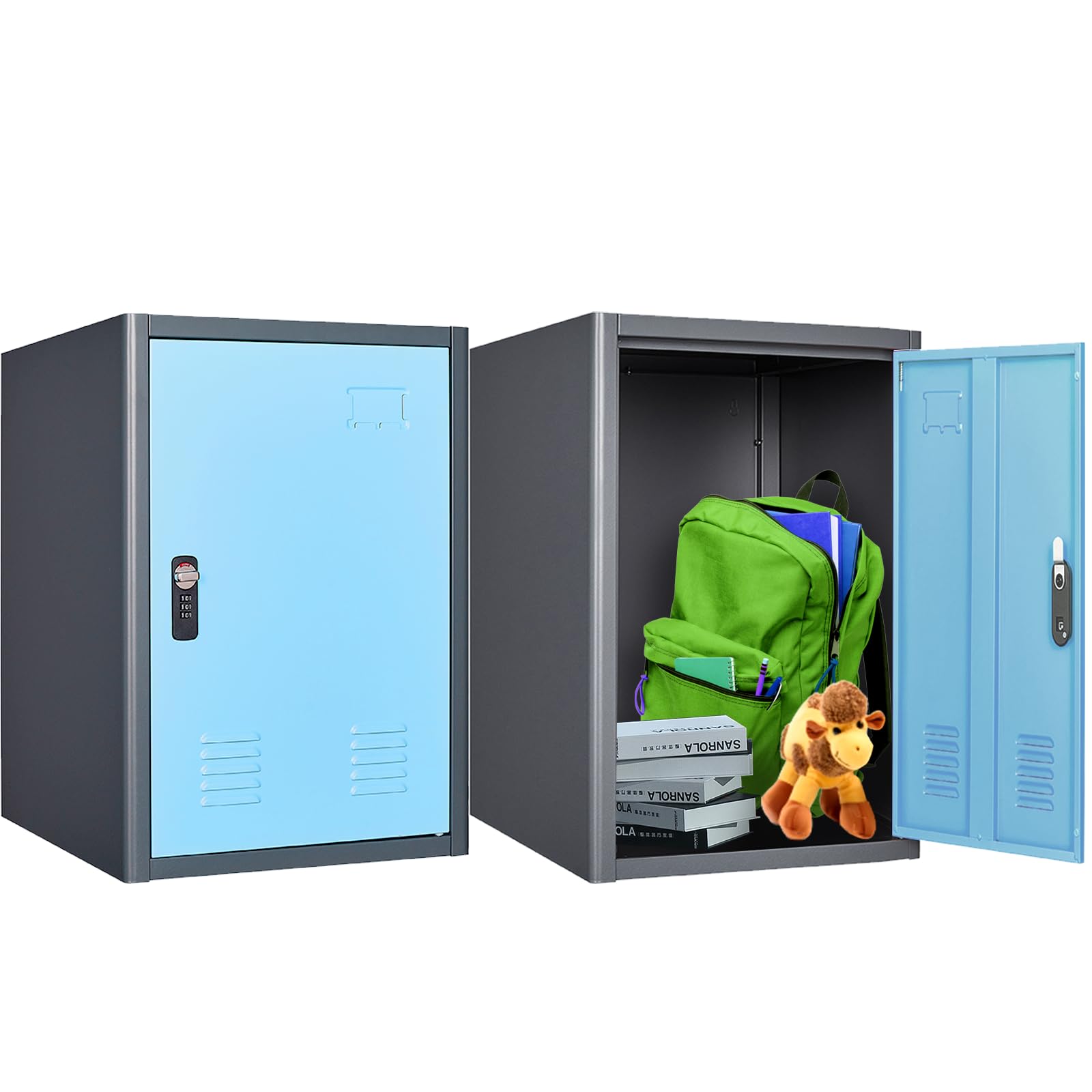 BUTISOW 3.5CUB Locker Storage Cabinet, 19.7" H Metal Locker Storage Cabinet with 1 Doors, Small Metal Locker,Lockable Storage Cabinet,for Employees,Office,Kids Locker - Assembly Required（Simp - WoodArtSupply