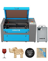 OMTech 80W CO2 Laser Engraver with LightBurn and Water Chiller, 20"x28" Laser Engraving Cutting Machine with Autolift 4 Way Pass Air Assist, Commercial Laser Cutter OMTech