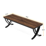 Tribesigns 6.5FT Conference Table for 6-8 People, 78 inch Long Rectangular Seminar Table with Strong Metal Frame, Business Furniture Boardroom Desk for Office Meeting Conference Room (1, Brown) Tribesigns