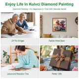 Kulvci Car Diamond Painting Kits for Adults, Round Full Drill Diamond Art Kits, 5D DIY Diamonds Crafts for Home Wall Decoration Gifts 12×12inch Kulvci
