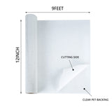 HTVVETUR Glitter White Heat Transfer Vinyl - 12" x 9ft Iron on Vinyl HTV Vinyl for Shirts, Cameo - Easy to Cut & Weed for Heat Vinyl Design (J001-9ft) HTVVETUR