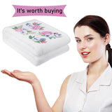 Nuanchu 1 Piece Baby Sublimation Blanket Blanks 31 x 47'' White Sublimation Throw Blanket Customized Soft Flannel Blanket Lightweight Bed Travel Blanket Heat Press Bedroom Dorm Nuanchu