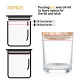 SHOWIN Thick Candle Jars for Making Candles 16 Pcs, 7 OZ Empty Jars with Wood Lids for Candle Making, Sample Container, Clear SHOWIN