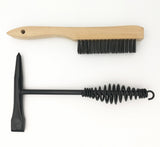 VASTOOLS Welding Chipping Hammer with Coil Spring Handle,10.5",Cone and Vertical Chisel/ 10" Wire Brush(Free), Black VASTOOLS