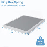 HOBINCHE Low Profile Box Spring King Size,3 Inch Box Spring for King Bed,Heavy Duty Mattress Foundation,Metal Bed Base/Noise Free/Non-Slip/Easy Assembly HOBINCHE