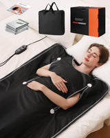 EHINI Infrared Sauna Blanket-Sauna Blanket for Home Use, Portable Design for Relaxation and Detoxification Highest 176℉, 20-60 Minutes Timer, 6 ft x 2.65 ft（Darkness） EHINI