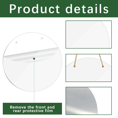 6 pcs metal sublimation door hanger blanks,10 inch circle Unfinished Blank Sign Door Hanger,sublimation ornament blanks decorative door hanger,blank door hangers,sublimation metal sign blanks