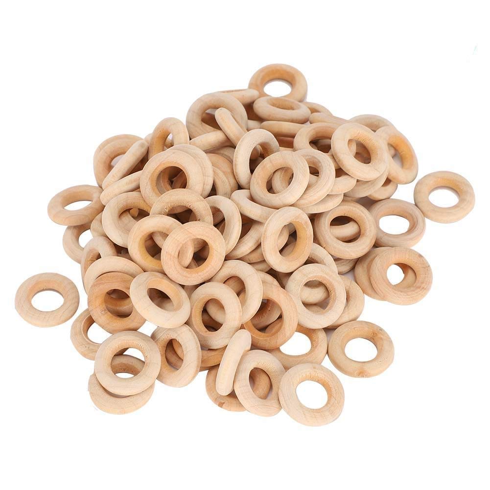 Wooden Rings, 200pcs 20mm Wooden Rings for Crafts, Unfinished Wood Rings Smooth Wood Circles for DIY Connectors, and Jewelry Making - WoodArtSupply