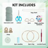 ACRNIGHEET Macrame Bags for Women Macrame Purses and Handbags Macrame Kit for Beginners DIY Macrame Purse Kit with D Shaped Handle Hobbies Project for Starter Boho Gift for Friends ACRNIGHEET