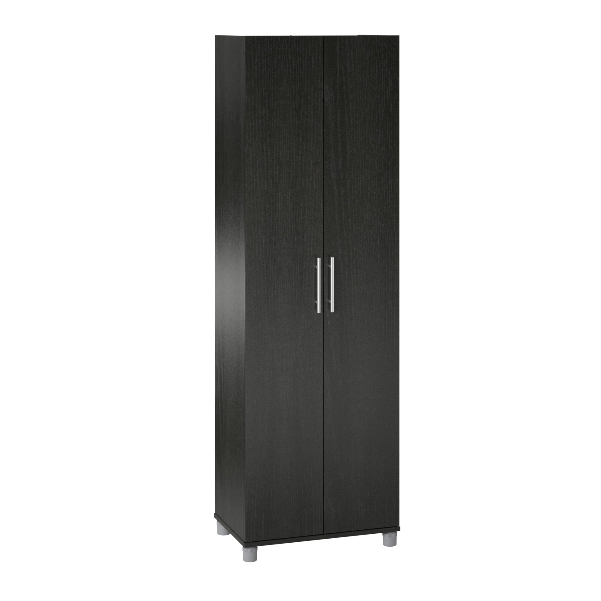 SystemBuild Camberly 24" Utility Storage Cabinet in Black Oak - WoodArtSupply