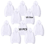 AiDiYGECO 10 pcs Sublimation Hoodies Blank Men 100 Polyester Hoodie For Sublimation (3XL) AiDiYGECO