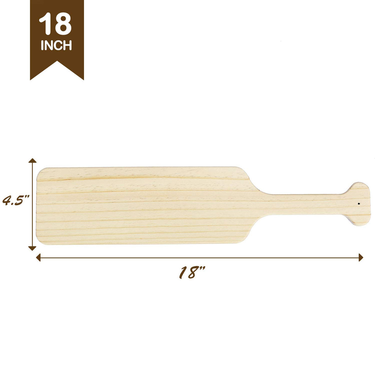 BATTIFE 2Pack 18 Inch Greek Fraternity Paddle, Unfinished Pine Wood Paddle, Solid Wooden SororityPaddle, Frat Paddle BATTIFE