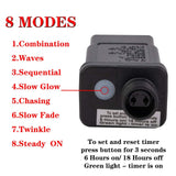 AWQ 500 LED 49ft Christmas Cluster Lights Christmas String Lights Plug in 8 Modes Extendable for Christmas Home Garden Wedding Party Xmas Tree Indoor Outdoor Decor (500, Warm White) AWQ