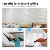 Art3d Decorative 3D Wall Panels in Diamond Design, 12"x12" Matt White (33 Pack) Art3d