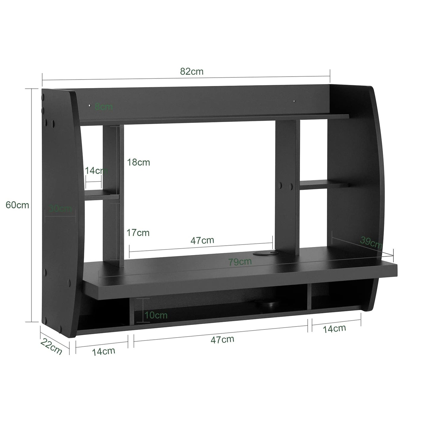 Haotian Home Office Table Desk Workstation Computer Desk with Storage Shelves, Trestle Desk, Black FWT18-SCH - WoodArtSupply