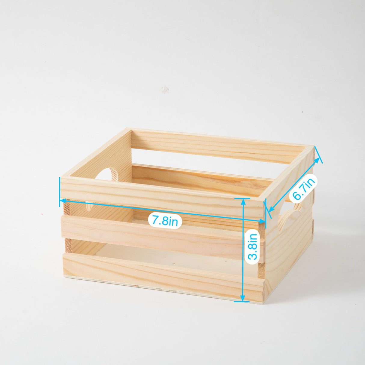 Xhqsulsclac Set of 3 Rustic Wooden Nesting Crates with Handles, Decorative Wood Crates, Crate Box Wooden Storage Box for Kitchen, Office, Bedroom, Closet, Rustic Country Decor Xhqsulsclac