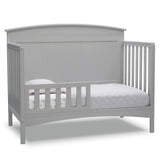 Delta Children Archer Solid Panel 4-in-1 Convertible Baby Crib - Greenguard Gold Certified, Grey Delta Children