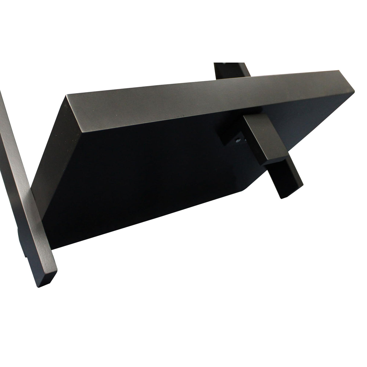 eHemco Modern 5 Tier Leaning Wall Ladder Bookshelf Organizer, Storage Rack, 70 Inches, Black eHemco