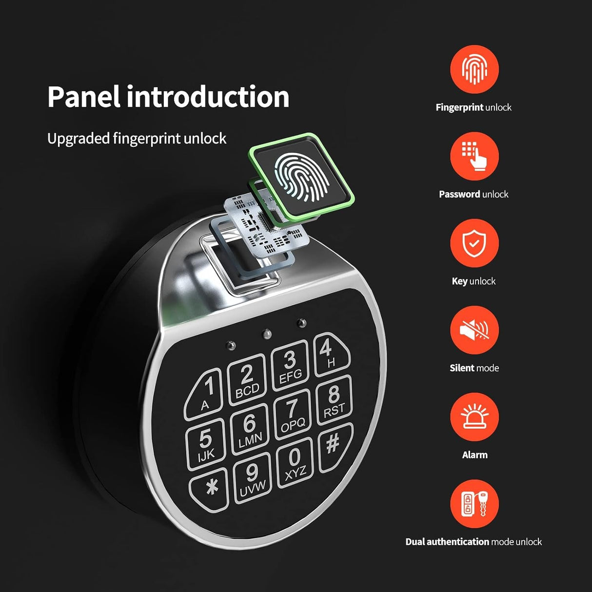 XDeer RS100 5-Gun Biometric Safe for Home Rifles and Pistols, No need to disassemble the gun accessories,Super space, with Power Outlet Kit and Removable Gun Rack, Heavy-Duty Rifle Safe (RS100) XDeer
