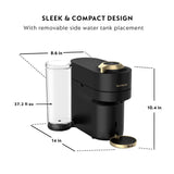 Nespresso Limited-Edition Vertuo Pop+ Coffee and Espresso Maker by Breville, Matte Black Gold Nespresso