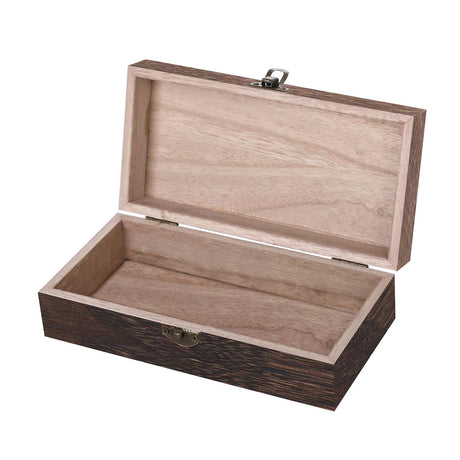 JINGHANGER Vintage Wood Storage Box Rectangular Solid Wood Gift Box Keepsake Boxes Storage Bins With Lids For Sunglass Case Locker Organizer Trinket Boxes Man Retro Style Jewelry JINGHANGER