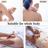 xukele Wood Therapy Mushroom Massage Tools, Wooden Mushroom Massager, Anti Cellulite Lymphatic Drainage Therapy Massage Cup Tools for Body Shaping xukele