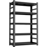 PRESTELION 72" H|35" W All-Metal Garage Shelving-Easy Assembly 5-Tier Shelving Unit|Heavy Duty Adjustable Shelf for Industrial,Warehouse,Basement,Black PRESTELION