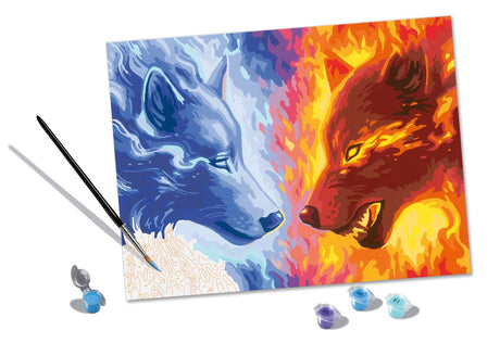 Ravensburger Fire & Ice Paint by Numbers Kit for Adults - 23549 - Painting Arts and Crafts for Ages 14 and Up Ravensburger