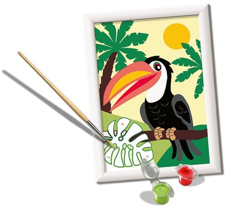 Ravensburger CreArt Toucan in Jungle Paint by Numbers Kit for Kids - 25970 - Painting Arts and Crafts for Ages 7 and Up Ravensburger