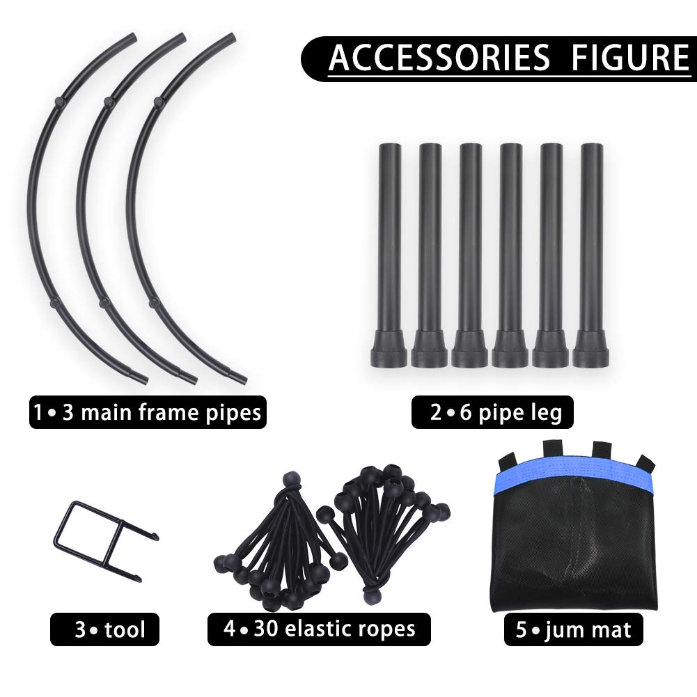 Newan 40'' Silent Fitness Mini Trampoline - Indoor Rebounder for Adults - Best Urban Cardio Jump Fitness Workout Trainer, Covered Bungee Rope System - Max Limit 330 lbs NEWAN