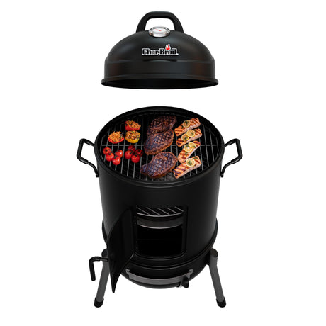Char-Broil Bullet Charcoal Smoker 16" - 18202075,Black Char-Broil