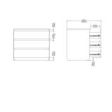 Tvilum Scottsdale 3 Drawer Chest in White High Gloss Tvilum