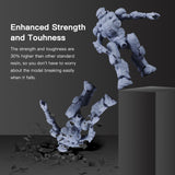 NOVA3D Water Washable Mecha ABS-Like 3D Printer Resin, 405nm High Precision LCD UV-Curing 3D Printing Resin, Low Odor, Photopolymer Resin for /8K/12K Capable LCD DLP 3D Printers(Grey, 1kg) NOVA3D