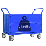 tonchean 8 Inch Caster Wheels Heavy Duty Polyurethane Offroad Casters Set of 4 Swivel Plate Casters with 2 Brake Industrial Locking Wheels, Load Bearing 2314lbs tonchean