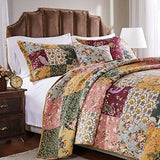 Greenland Home Antique Chic 100% Cotton Authentic Patchwork Quilt Set, Twin/Twin XL, Multicolor Greenland Home Fashions