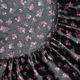 Betsey Johnson - King Bed Sheets, Soft & Lightweight Bedding, Fade & Wrinkle Resistant (Bouquet Ditsy Black, King) Betsey Johnson