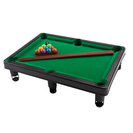 Mini Pool Table Set Portable Small Tabletop Billiards Game with 2 Sticks, 16 Balls and Triangle for Travel Party Hiawbon