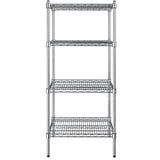 PRO&Family 18 inches x 24 inches NSF Chrome 4 Shelf Kit with 54 inches Posts. Shelves for Home, Kitchen, Office, Living Room, Garage, Restaurant, Durable Organizer, Storage Rack PRO&Family