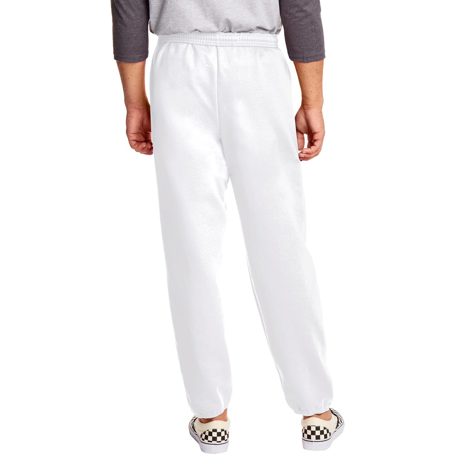 Hanes Men's EcoSmart Non-Pocket Sweatpant, White, 3X-Large