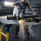 Yeeoy Portable Welding Table, 1100lbs Load Capacity Steel Welding Table with Wheels, Folding Workbench for Workshop Garage Office Yeeoy