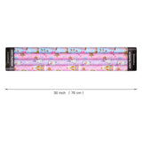 WRAPAHOLIC 30 Inch Christmas Wrapping Paper Roll - Jumbo Roll Pastel Pink Purple Gingerbread House and Santa Claus Design with Embossed - 4 Rolls - 30 Inch x 120 Inch Per Roll WRAPAHOLIC