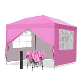 GDY 10x10ft Pop-up Paint Tent, Pink Canopy Tent, Instant Shelter Portable Outdoor Canopies with 4 Removable Side Walls.… GDY