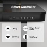 Furmax Electric Standing Desk with Drawer 55 x 24 Inch Adjustable Height Stand up Desk Home Office Computer Desk with USB Ports, Black Furmax