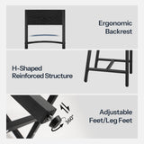 HOOBRO Kitchen Chairs Set of 2, Upholstered Dining Chairs, Dining Room Chairs with PU Cushion Seat, Black Kitchen Chairs with Backrest and Adjustable Feet, for Dining Room, Kitchen, Black BB36CD01 HOOBRO