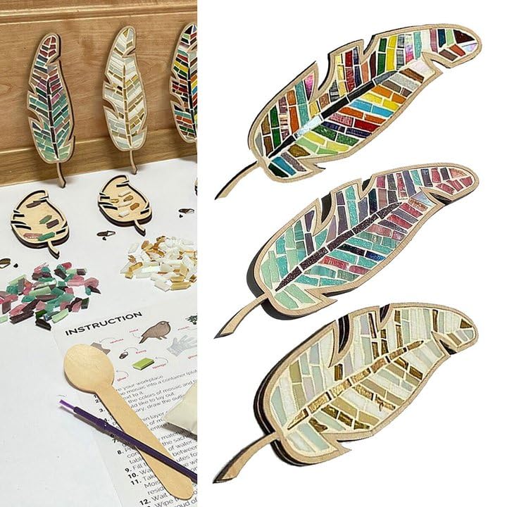 EOQIFJM Craft Kit for Adults - Porcelain Tile Mixed Colour Mosaic DIY Home Decoration Painting Art EOQIFJM